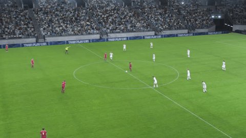 足球投注直播的足球比赛精彩进攻画面